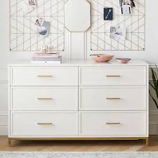 Add rich textures and luxe materials with our polished luxe room look. Blaire 6 Drawer Wide Dresser Pottery Barn Teen