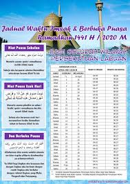 Sholat wajib 5 waktu mulai dari subuh, dhuhur, asar, maghrib, dan isya adalah kewajiban yang tidak boleh ditinggalkan. Waktu Berbuka Imsak Wilayah Persekutuan Labuan 2020