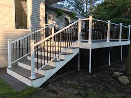 Black Aluminum Deck Railing Our Deck Trex Island Mist Decking With White And Black Aluminum Railing Deck Roofing Diy Patio Roof