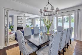 Balance the streamlined look by mixing in natural furnishings, like distressed wood tables and wicker chairs. Dining Table Decor Ideas Houzz