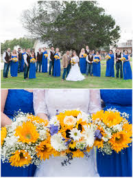 Wedding bouquets sunflowers and royal blue. Sunflower Wedding At Twisted Ranch Heather Will Mylah Renae Wedding Photographer In Austin Tx Waco Tx