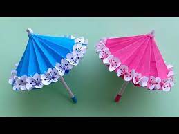 How To Make A Paper Umbrella That Open And Close Flower Pop Up Umbrella Origami Umbrella Youtube Origami Umbrella Paper Umbrellas Umbrella Craft