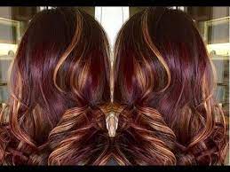 Adding red highlights or undertones is a beautiful way to brighten dark brown hair. Purple Red Hair Color With Caramel Highlights Youtube