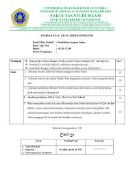 Soal uts agama kelas 5 semester 2 k13. Soal Uas Agama Islam Kuliah Semester 1