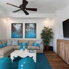 Turquoise blue living room decor. Turquoise Glass Lamp Transitional Living Room