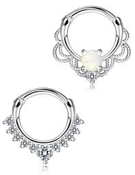 This is called the columella, but is often referred to as the sweet spot. some people do not have a columella, so. 2 Pcs A Set 316l Brass Septum Ring Nose Hoop Piercing Clicker Ring Created Opal 16g Buy Online In Bahamas At Bahamas Desertcart Com Productid 45559769