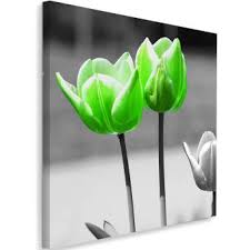 Tableau nu grand format panoramique gris anthracite desir. Tableau Grand Format Sur Toile Image Moderne Deco Canevas Tulipes Vertes Fond Gris 80x80 Achat Prix Fnac
