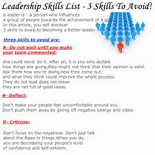 List Of Leadership Skills For Resume. examples of leadership skills ...