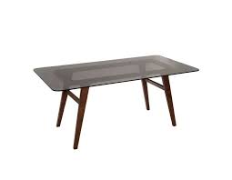 Il permet de contenir vos bijoux, cartes de visite demandez un article en verre personnalisé : Table Salle A Manger 180 Cm Plateau Verre Fume Et Pieds Bois Obliques