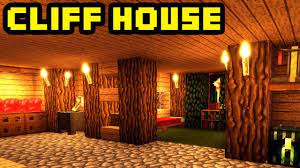 Minecraft's most unique and exciting feature is building the minecraft homs, adding and decorating its interiors. Minecraft Mountain Cliff House Tutorial How To Build Youtube
