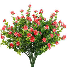 Amazon De Mila Amaz 4 Stuck Kunstliche Blumen Kunstlich Eukalyptus Dekorative Bonsai Simulierte
