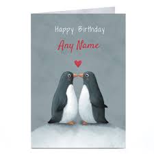 The 8 penguins of happy hanukkah card (5 x 7). Buy Personalised Birthday Card Penguin Love For Gbp 1 79 4 99 Card Factory Uk