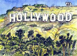 How to sign a watercolour painting. The Hollywood Sign Painting By Terry Banderas