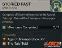 These have instead been replaced by a new . Destiny Age Of Triumph Record Book Orcz Com The Video Games Wiki