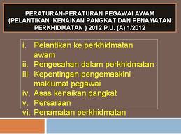 Meminta orang kenamaan untuk menggunakan jasa baiknya mempengaruhi lembaga kenaikan pangkat. Peraturan Peraturan Lembaga Kenaikan Pangkat Perkhidmatan Awam 2010 Facebook Surat Pemberitahuan Jabatan Perkhidmatan Awam Bilangan