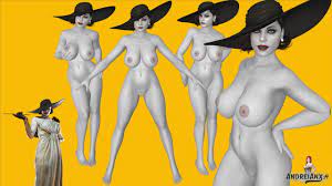 RE Village: Lady Dimitrescu - Nude 3D Model by AndreiAnx34