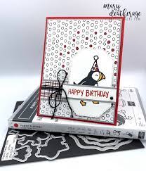 Visit my blog for more ideas. Stampin Up Party Puffins Pattern Party Birthday Card With Video Tutorial Stamps N Lingers