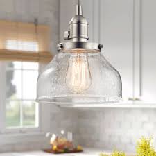 Seeded Glass Mini Pendant Light Brushed Nickel Kichler Lighting 43850ni Destination Lighting
