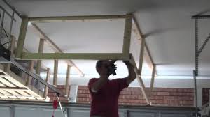 The overhead garage storage options are nearly limitless. Garage Overhead Storage Timelapse Youtube