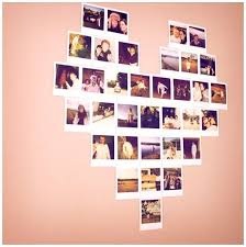 Polaroid Heart Collage Using 34 Images Picture Arrangements Decor Room Diy
