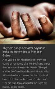 Keep in mind, leaked mms and photos come at a cost,sometimes at expense of  girls life. For healthy and conscientious community, guidelines should be  strict against content without CONSENT! : rIndiaSpeaks