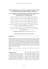 Every company is required to determine and submit its estimate tax payable for a year of assessment via form cp204, not later than 30 days before the beginning of the. Pdf Factors Influencing Tax Awareness Among E Commerce Small And Medium Sized Enterprises Smes In Malaysia