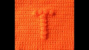 How To Crochet A Square With Bobble Stitch Chart Letter T