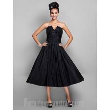 Australia Formal Dresses Cocktail Dress Party Dress Prom Gowns Holiday Dress Black Plus Sizes Dresses Petite A Line Princess V Neck Tea Length Taffeta Cocktail Dress Prom Black Cocktail Dress Tea Length Dresses