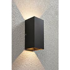 Modern outdoor porch light patio light in 2 lights dusk to dawn photocell sensor with matte black aluminum cylinder and tempered glass cover waterproof wall sconce 2 pack. Saxby Volta Adjustable Matt Black Clear Glass Twin Wall Light Wickes Co Uk
