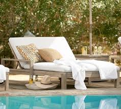 Indio Double Chaise With Wheels Gray Pottery Barn Outdoor Furniture Cushions Lounge Chair Outdoor Used Outdoor Furniture