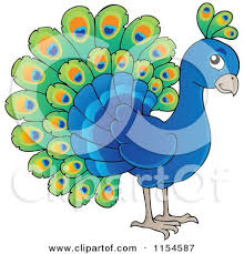 Cartoon Of A Cute Peacock Royalty Free Vector Clipart By Visekart Animal Manipulations Mutations Pinterest Bilder