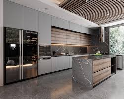 Modern Villa On Behance Kitchen Interior Design Modern Kitchen Room Design Modern Kitchen Design
