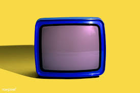 Download Premium Psd Of Retro Blue Television Mockup On Yellow Background In 2020 Yellow Background Retro Blue Screen