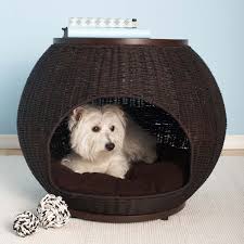 For dogs that can't resist a mud puddle, make sure to choose a design that's durable and washable for quick and easy cleanup. Refined Canine Igloo Deluxe End Table Dog Bed 25 L X 25 W Petco