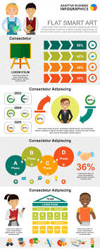 Education And Marketing Charts Set Vector Free Download