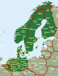 Goede duidelijke wegenkaart aan twee kanten bedrukt. Kaart Noorwegen Zweden Google Zoeken Noorwegen Denemarken Scandinavie