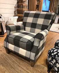 Black And White Buffalo Plaid Chair And Ottoman Craftmaster Furniture On Instagram This Buffalo Plaid Chair Wants To Go Home With Craftmaster Furniture Modern Farmhouse Living Room Decor Plaid Living Room