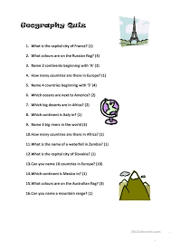 From tricky riddles to u.s. Geography Quiz English Esl Worksheets For Distance Learning And Physical Classrooms