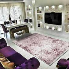 Bahariye Salon Hali 195x290 Cunda 9694 Gri Lila Halilar Gri Tasarim