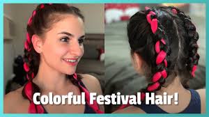 So instead of just rounding up a bunch of beautiful braided ponies (i could do that all day), i did you a solid and included mini tutorials for how to recreate each look. Colorful Braids With Extensions Festival Hair Tutorial Youtube