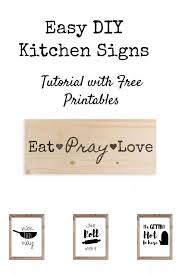 Easy Diy Kitchen Signs Kitchen Wall Decor Ideas Domestic Heights In 2020 Kitchen Wall Decor Diy Kitchen Wall Decor Kitchen Signs