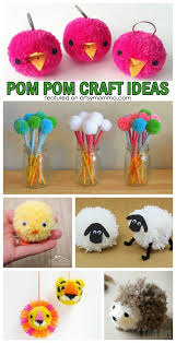 The Most Adorable Diy Pom Pom Crafts For Kids Pom Pom Crafts Yarn Crafts For Kids Diy Yarn Crafts
