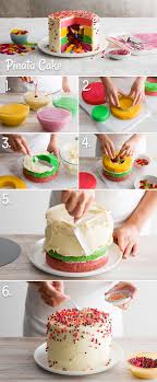 A Glorious 4 Layer Cake Filled With Joy And Colourful Lollies What A Fun And Delicious Way To Bring Pinata Kuchen Kuchen Und Torten Kuchen Und Torten Rezepte
