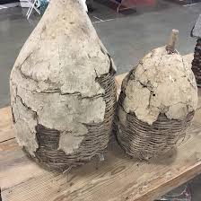 Pair Of Antique Woven Bee Skeps Daubed In Mud Bee Skep Vintage Bee Vintage Bee Hive