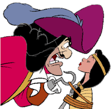 Captain Hook Princess Tiger Lily Peter Pan 1953 Jm Barrie Illustration