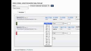 Futures Trading A Calendar Spread Youtube