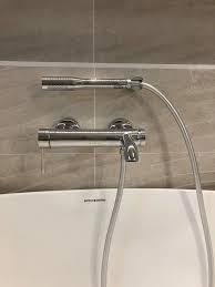 Grohe eurosmart bathroom deck mounted bath filler tap single lever 25098000. Just Bathrooms Ltd On Twitter A Stunning Modern Bathroom That Oozes Elegance The Ashton Bentley Solid Bath Set Against The Keraben Rock Tile With Feature Light And Grohe Essence Bath Filler