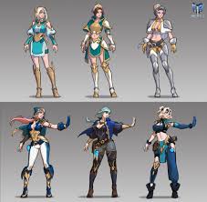 Artstation Realm Royale Class Character Skin Exploration Mina Lee Character Design Animation Character Design Female Character Design