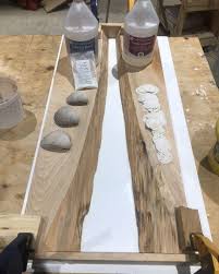 There Are Many Ways To Make A Resin Mold For A Resinpour I Find A Piece Of Melamine Or Wood Covered With P Wood Resin Table Diy Resin River Table
