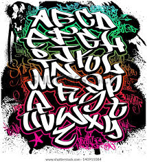 An alphabet song is any of various songs used to teach children an alphabet. Graffiti Font Alphabet Hip Hop Letters Stock Vector Royalty Free 140911084 Shutterstock